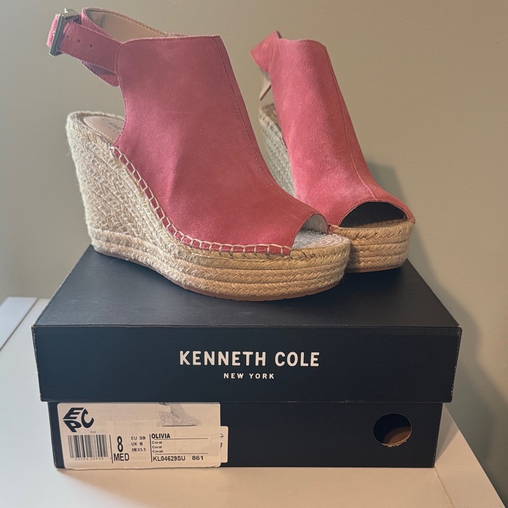 Kenneth Cole Women's Pink Wedge Sandals